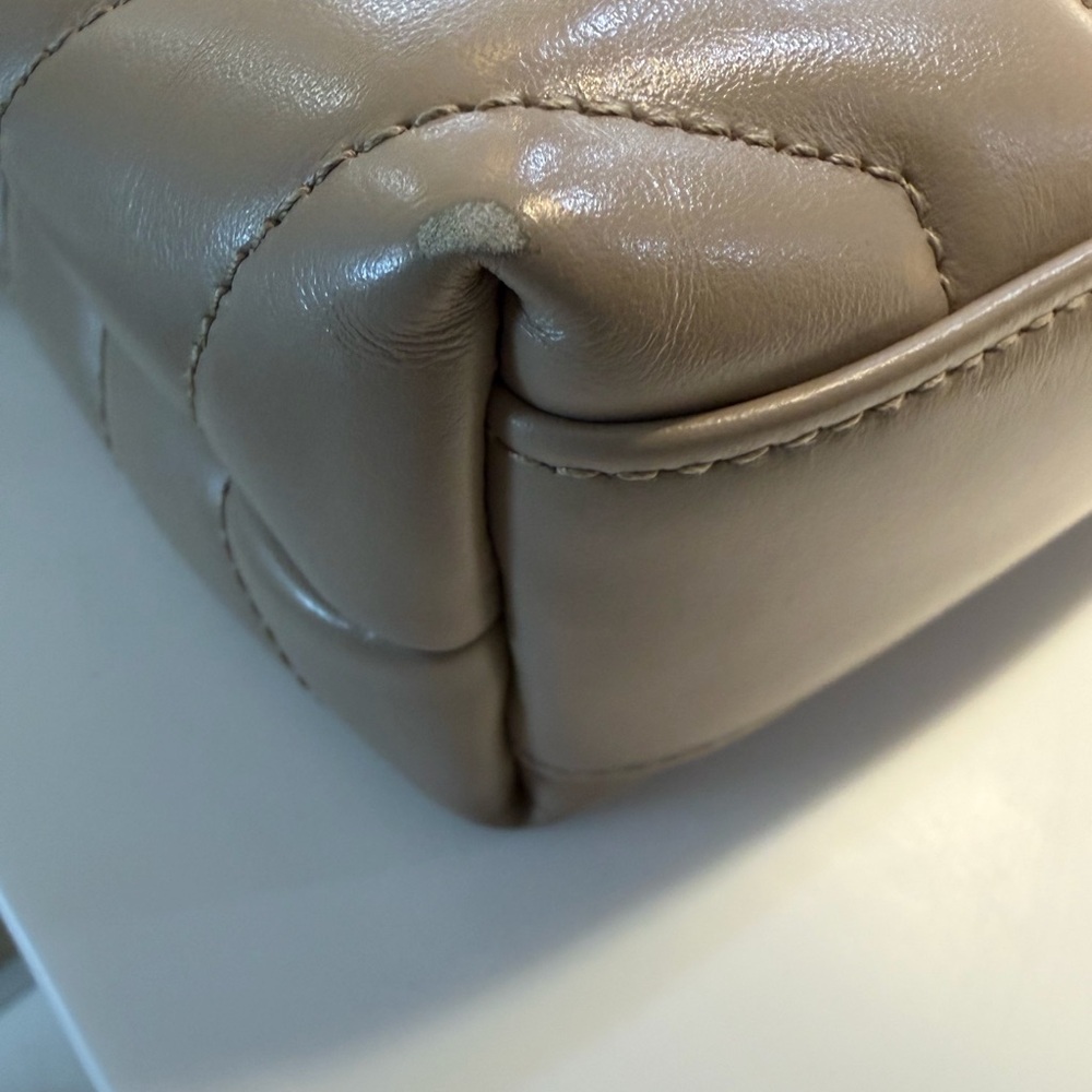 Saint Laurent Tan Quilted Leather Crossbody with Gold YSL Hardware - Picture 8 of 10